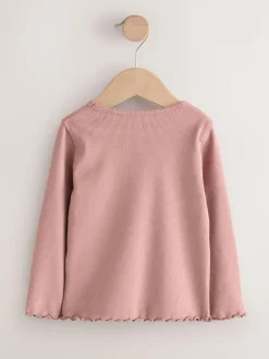 Next Long sleeve Embroidered Ribbed Top (3mths-7yrs)^ Tops|Tops