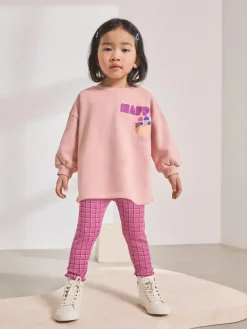 Outlet Next Pink Bunny Long Sleeve Top and Leggings Set (3mths-7yrs)