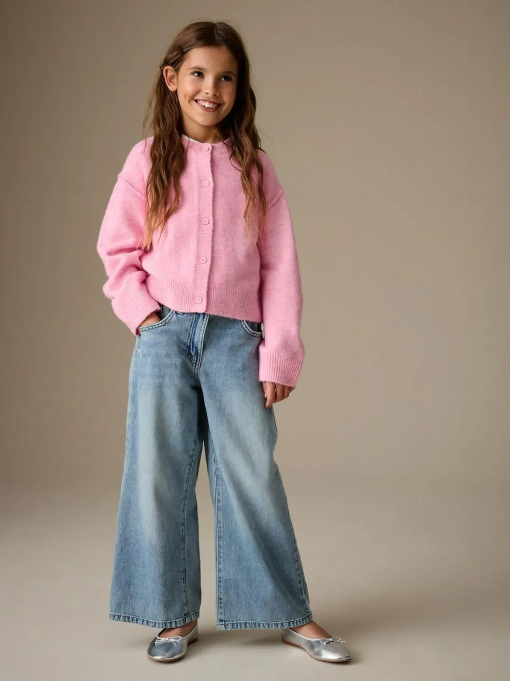 Hot Next Pink Button Up Cardigan (3-16yrs)