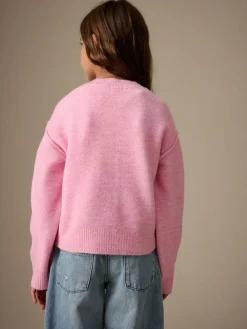 Hot Next Pink Button Up Cardigan (3-16yrs)