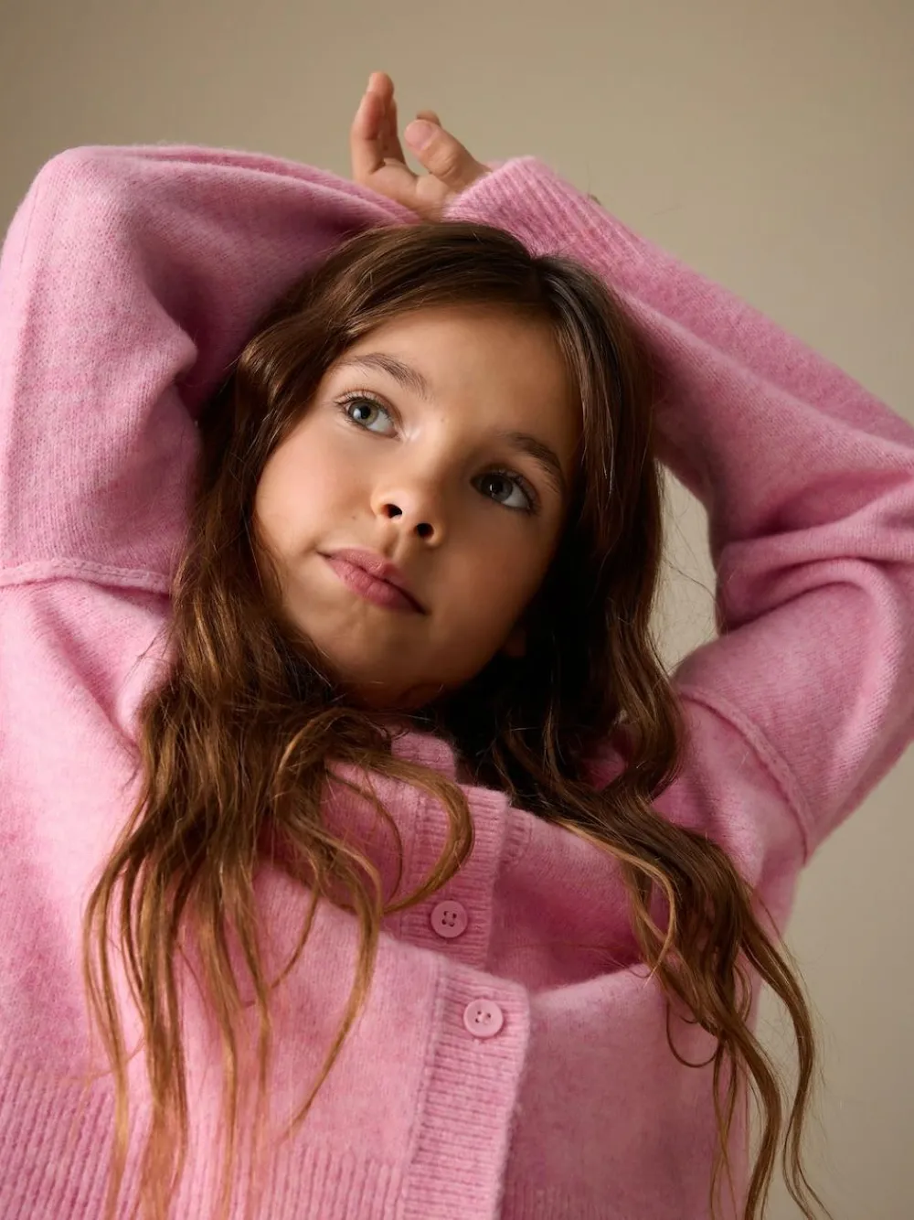 Hot Next Pink Button Up Cardigan (3-16yrs)