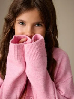 Hot Next Pink Button Up Cardigan (3-16yrs)