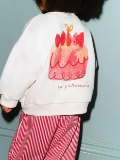 Next Pink Cake Sweatshirt and Barrel Leg Joggers Set (3mths-7yrs)^ Sweatshirts & Hoodies|Sweatshirts & Hoodies