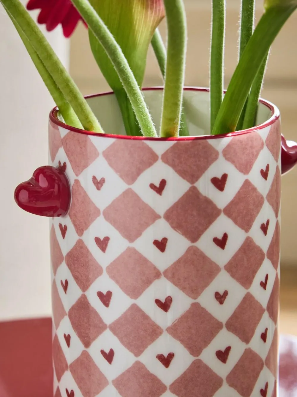 Next Pink Ceramic Heart Vase^ Vases