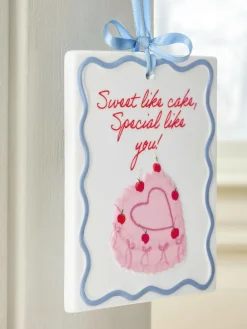 Hot Next Pink Ceramic Sweet Like Cake Hanging Decoration