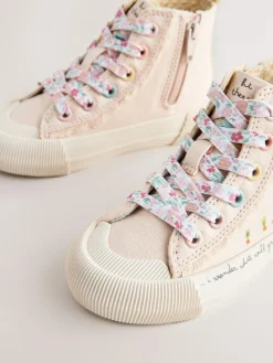 Next Pink Character Wide Fit (G) High Top Trainers^ Sneakers|Sneakers