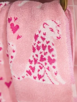 Next Pink Cheetah Valentines 100% Cotton Towel^ Towels & Bathmats