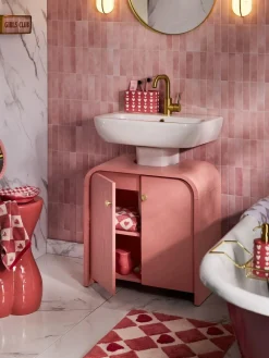 Next Pink Chequerboard Heart Storage Tray^ Bathroom Accessories