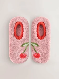 Next Pink Cherries Print Cosy Footsie Socks 1 Pack