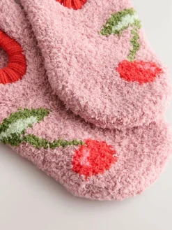 Next Pink Cherries Print Cosy Footsie Socks 1 Pack