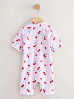 Best Next Pink Cherry Gingham Sunsafe Swimsuit (3mths-10yrs)