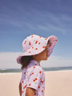Online Next Swim Hat (3mths-10yrs) Pink Cherry Gingham