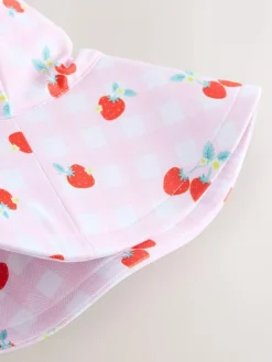 Online Next Swim Hat (3mths-10yrs) Pink Cherry Gingham