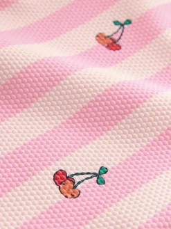 Best Next Frill Leg Swimsuit (3mths-7yrs) Pink Cherry Stripe