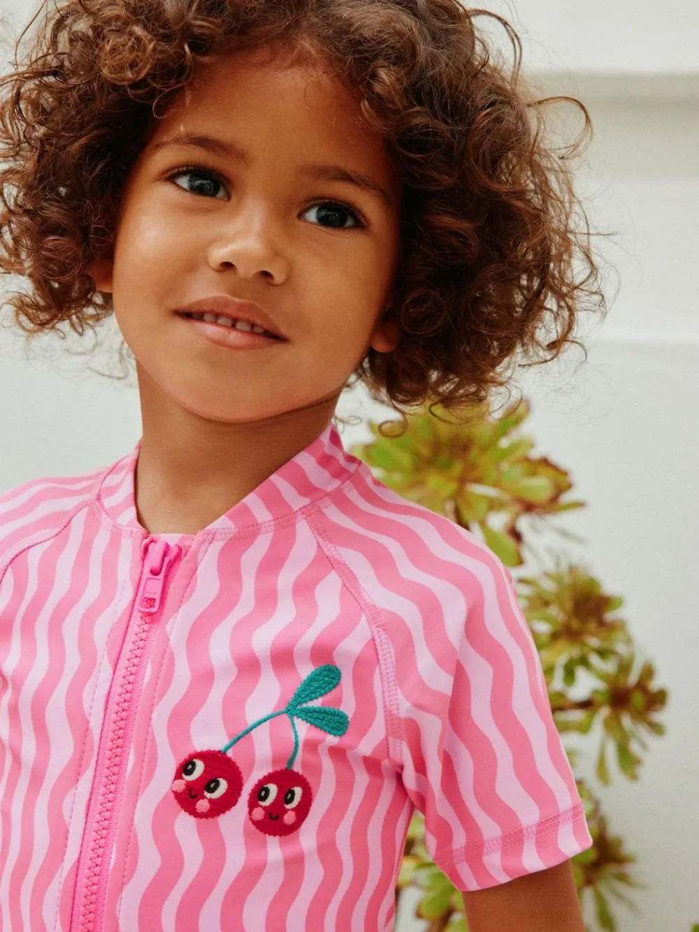 Next Pink Cherry Wave Sunsafe Swimsuit (3mths-10yrs)^ Swimwear|Swimwear