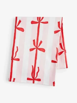 Outlet Next Pink Christmas Bow Wipe Clean Tablecloth