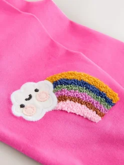 Outlet Next Pink Cloud Rainbow Knee Embellsihed Leggings (3mths-7yrs)