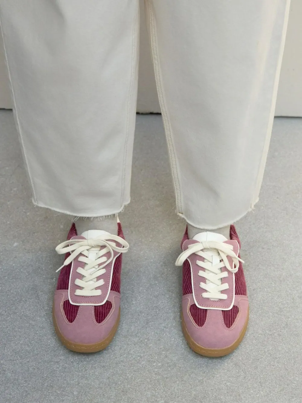 Next Pink Cord Forever Comfort® Lace-Up Trainers^Women Sneakers