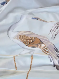 Next Pink Crane Kimono 300TC Sateen Collection Luxe Duvet Cover And Pillowcase Set^ Bedsets & Duvet Covers