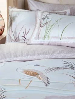 Next Pink Crane Kimono 300TC Sateen Collection Luxe Duvet Cover And Pillowcase Set^ Bedsets & Duvet Covers