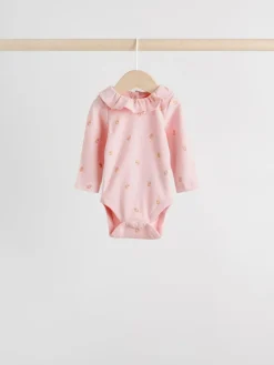 Next Baby Long Sleeve Frill Bodysuits 4 Pack (0mths-2yrs)^ Multipacks|Bodysuits & Vests
