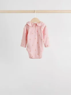 Next Baby Long Sleeve Frill Bodysuits 4 Pack (0mths-2yrs)^ Multipacks|Bodysuits & Vests