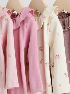 Next Baby Long Sleeve Frill Bodysuits 4 Pack (0mths-2yrs)^ Multipacks|Bodysuits & Vests