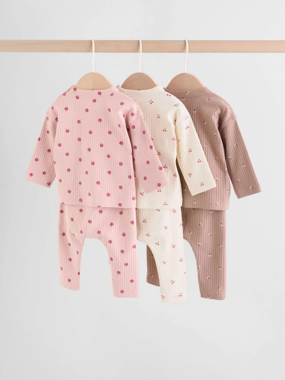 Next Pink/ Cream/ Brown Print Long Sleeve Top And Leggings Set 6 Piece (0mths-3yrs)^ Newborn Clothing|Baby Girls