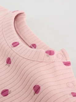 Next Pink/ Cream/ Brown Print Long Sleeve Top And Leggings Set 6 Piece (0mths-3yrs)^ Newborn Clothing|Baby Girls