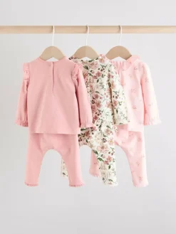 Next Pink/ Cream/ Bunny Character Long Sleeve Top And Leggings Set 6 Piece (0mths-3yrs)^ Sets & Co-Ords|Sets & Co-Ords