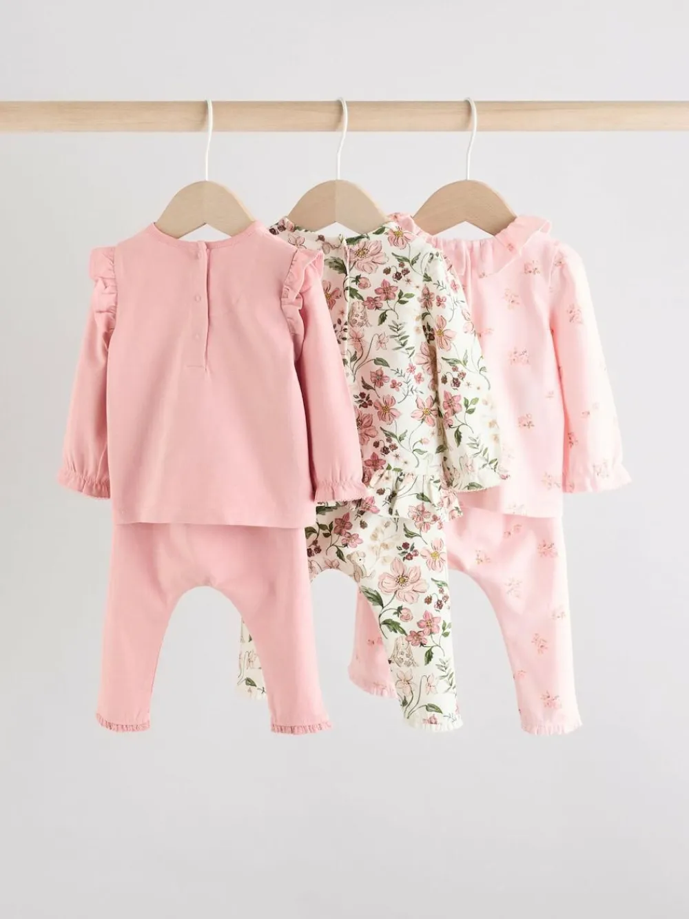 Next Pink/ Cream/ Bunny Character Long Sleeve Top And Leggings Set 6 Piece (0mths-3yrs)^ Sets & Co-Ords|Sets & Co-Ords