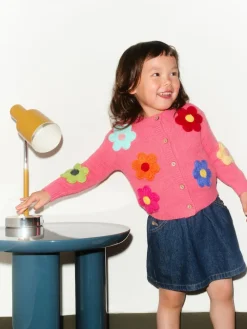 Next Pink 3D Flower Cardigan (3mths-7yrs)^ Knitwear|Knitwear