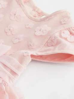 Next Baby Occasion Dress (0mths-2yrs) Pink 3D Flowers