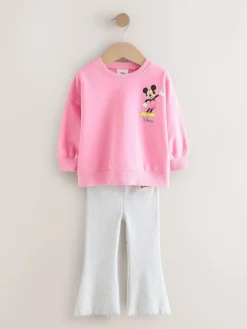 Online Next Pink Disney Mickey Mouse and Friends Long Sleeve Top and Flare Set (3mths-7yrs)