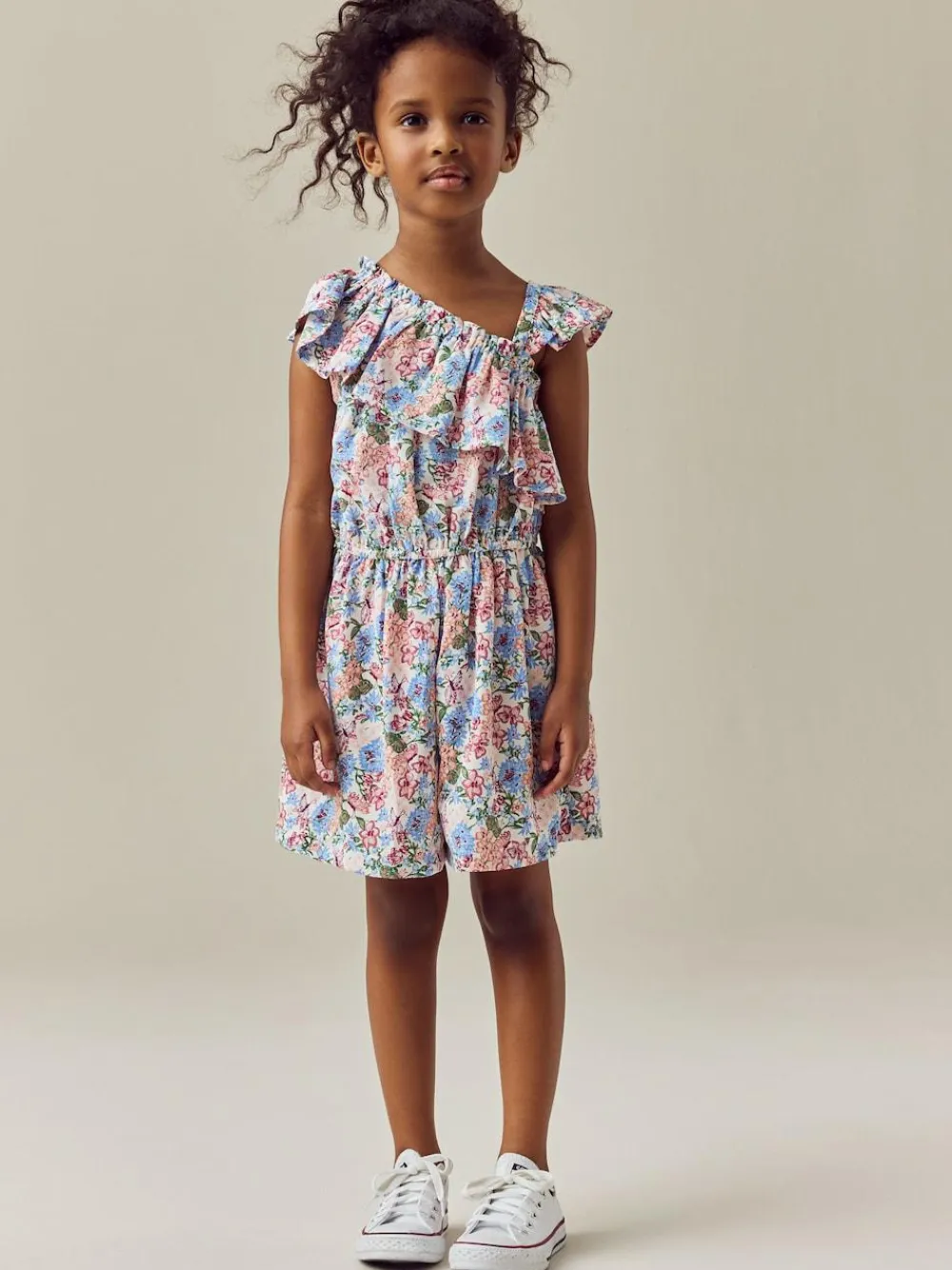 Next Pink Ditsy Frill Shoulder Playsuit (3-16yrs)^ Jumpsuits & Playsuits