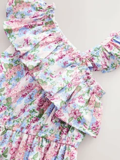 Next Pink Ditsy Frill Shoulder Playsuit (3-16yrs)^ Jumpsuits & Playsuits