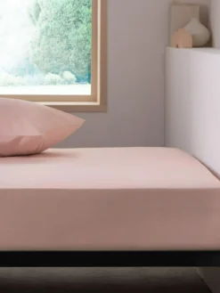 Next Pink Easy Care Polycotton Fitted Sheet^ Bedsheets & Pillow Cases