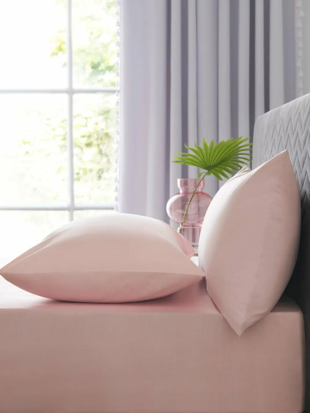 Next Pink Easy Care Polycotton Fitted Sheet^ Bedsheets & Pillow Cases