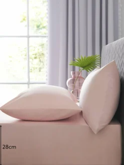 Next Pink Easy Care Polycotton Fitted Sheet^ Bedsheets & Pillow Cases