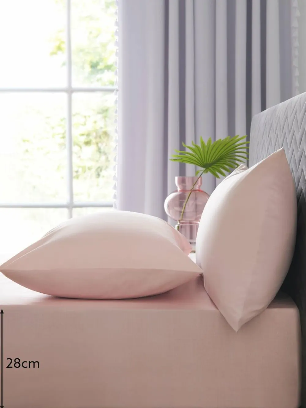 Next Pink Easy Care Polycotton Fitted Sheet^ Bedsheets & Pillow Cases