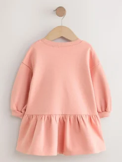 Next Pink Fairy Dropped Waist Sweat Dress (3mths-7yrs)^ Dresses|Occasionwear