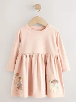 Next Pink Fairy Long Sleeve Embellished Dress (3mths-7yrs)^ Dresses|Occasionwear