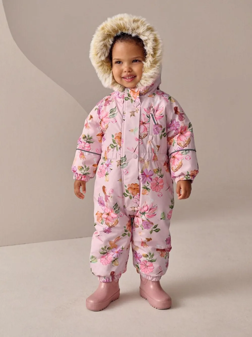 Next Waterproof Printed Snowsuit (3mths-7yrs)^ Baby Girls|Baby Winter Clothing
