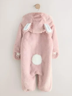 Discount Next Pink Faux Fur Baby Bunny Pramsuit (0mths-2yrs)