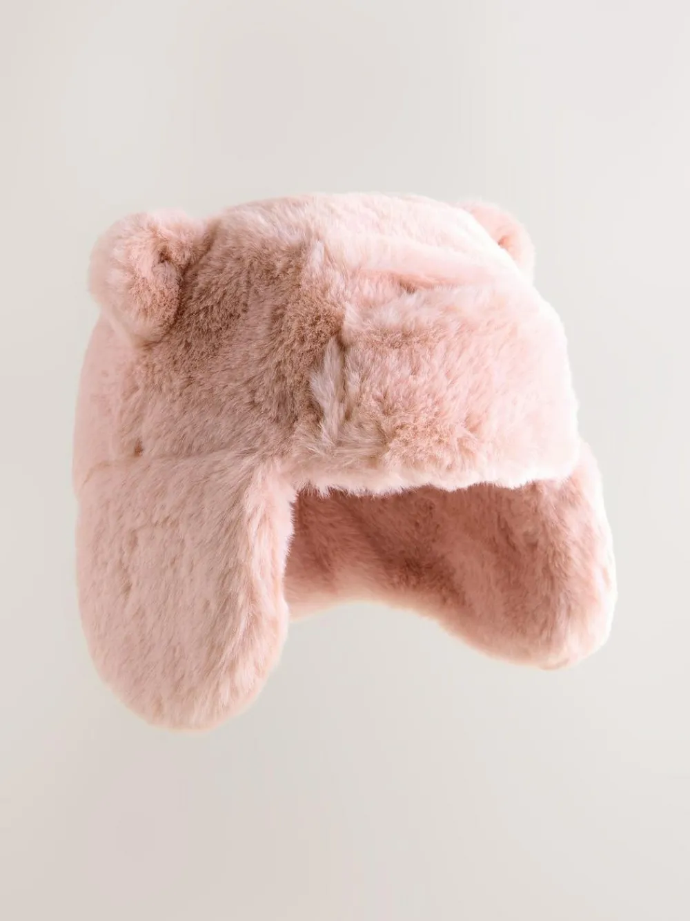 Next Pink Faux Fur Bear Baby Trapper Hat (0mths-2yrs)^ Newborn Accessories|Hats & Scratch Mitts