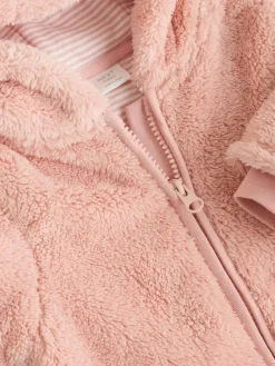 Next Pink Fleece Baby Pramsuit (0mths-2yrs)^ Baby Girls|Baby Girls