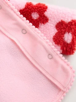 Next Pink Floral All Over Print Borg Hooded Baby Jacket (0mths-2yrs)^ Coats, Jackets & Pramsuits|Coats, Jackets & Pramsuits