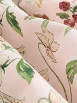 Clearance Next Pink Floral All-Over Printed Double Zip Baby Nylon Hooded Pramsuit (0mths-2yrs)