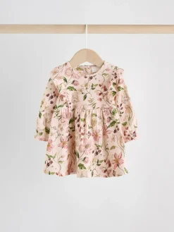 Best Next Baby Jersey Dresses 2 Pack (0mths-2yrs) Pink Floral/ Cream Ditsy