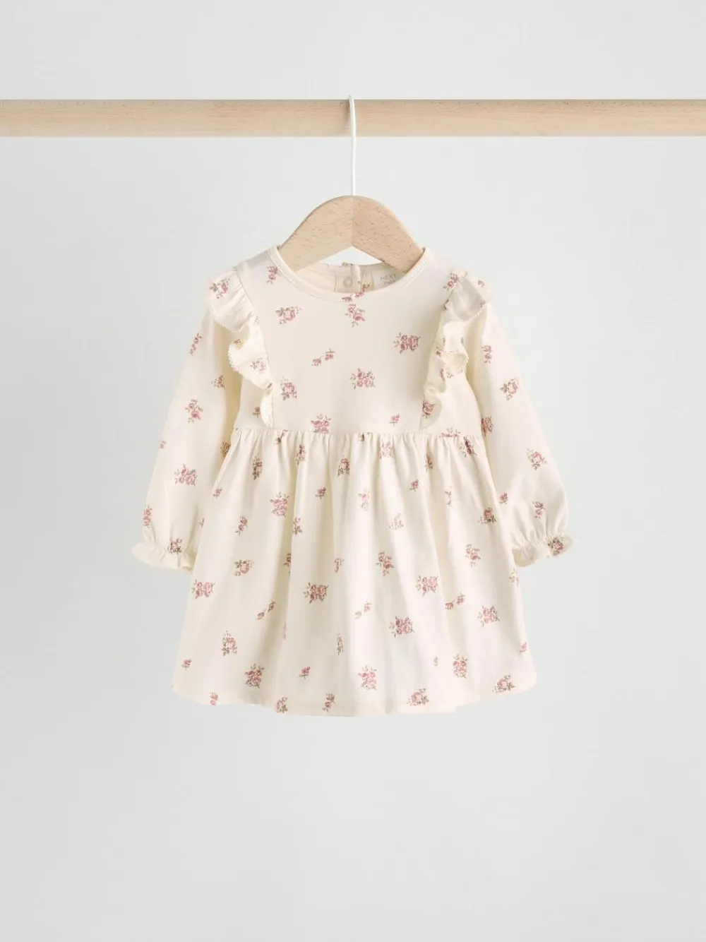 Best Next Baby Jersey Dresses 2 Pack (0mths-2yrs) Pink Floral/ Cream Ditsy